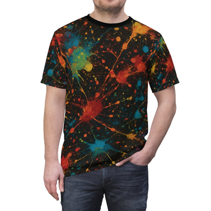 Art of Impact Colorful Splatter Unisex Tee, Eye-Catching Urban Graphic T-Shirt