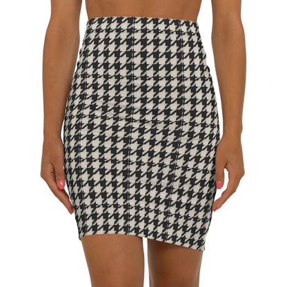 Chic Houndstooth Pencil Skirt, Stylish Women's Skirt, Office Wear, Casual Outfit, Date Night, Trendy Fashion