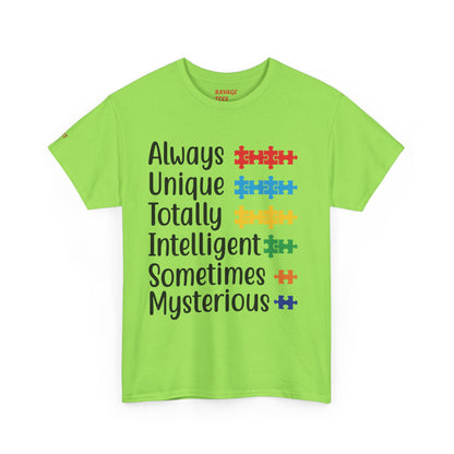 Unisex Autism Awareness Tee - Unique Puzzle Design, Perfect Gift for Friends, Family, and Supporters
