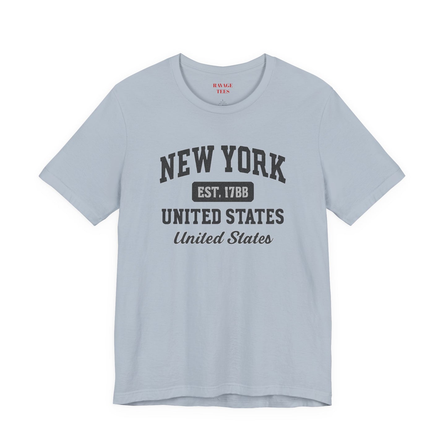 New York Vintage College T-Shirt – 'New York Est. 1788' Graphic Tee