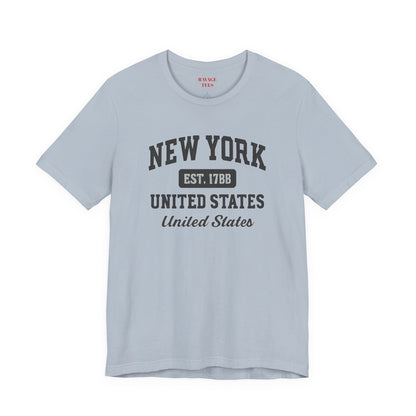 New York Vintage College T-Shirt – 'New York Est. 1788' Graphic Tee