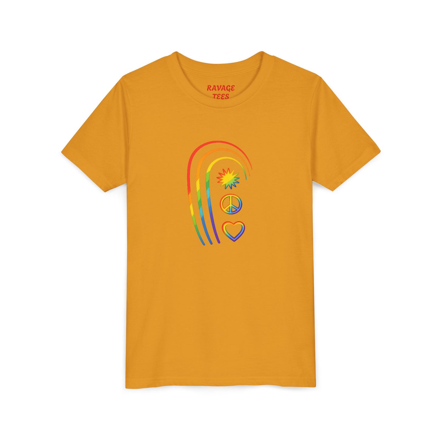 Youth Rainbow Peace & Love Tee