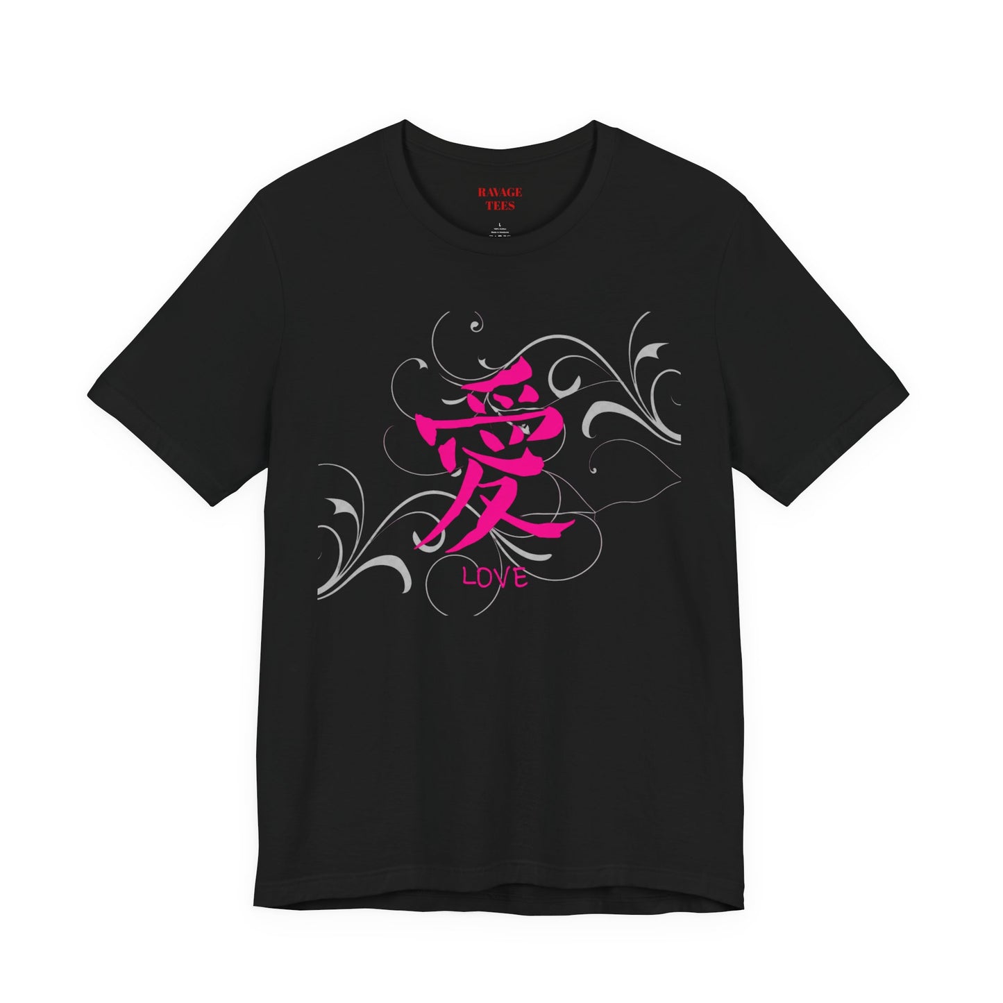 Love Kanji — Pink Asian Calligraphy Tee