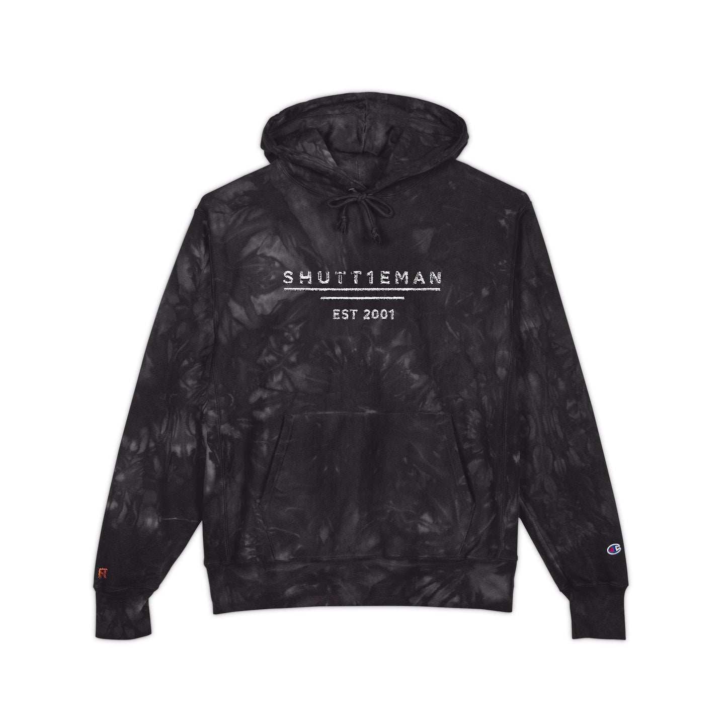 Shutt1eman Embroidered Tie Dye Hoodie