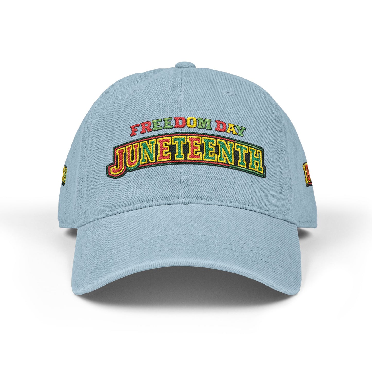 Juneteenth Freedom Day Embroidered Denim Hat