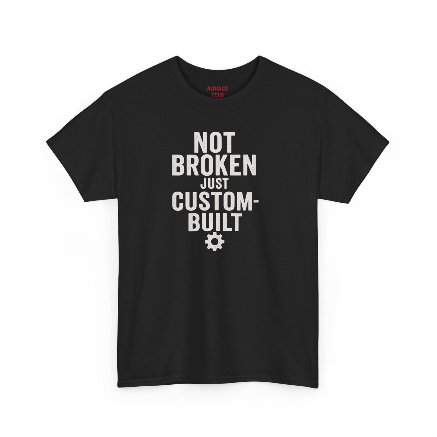 Not Broken Just Custom-Built | Unisex Graphic Tee – Garage Edition