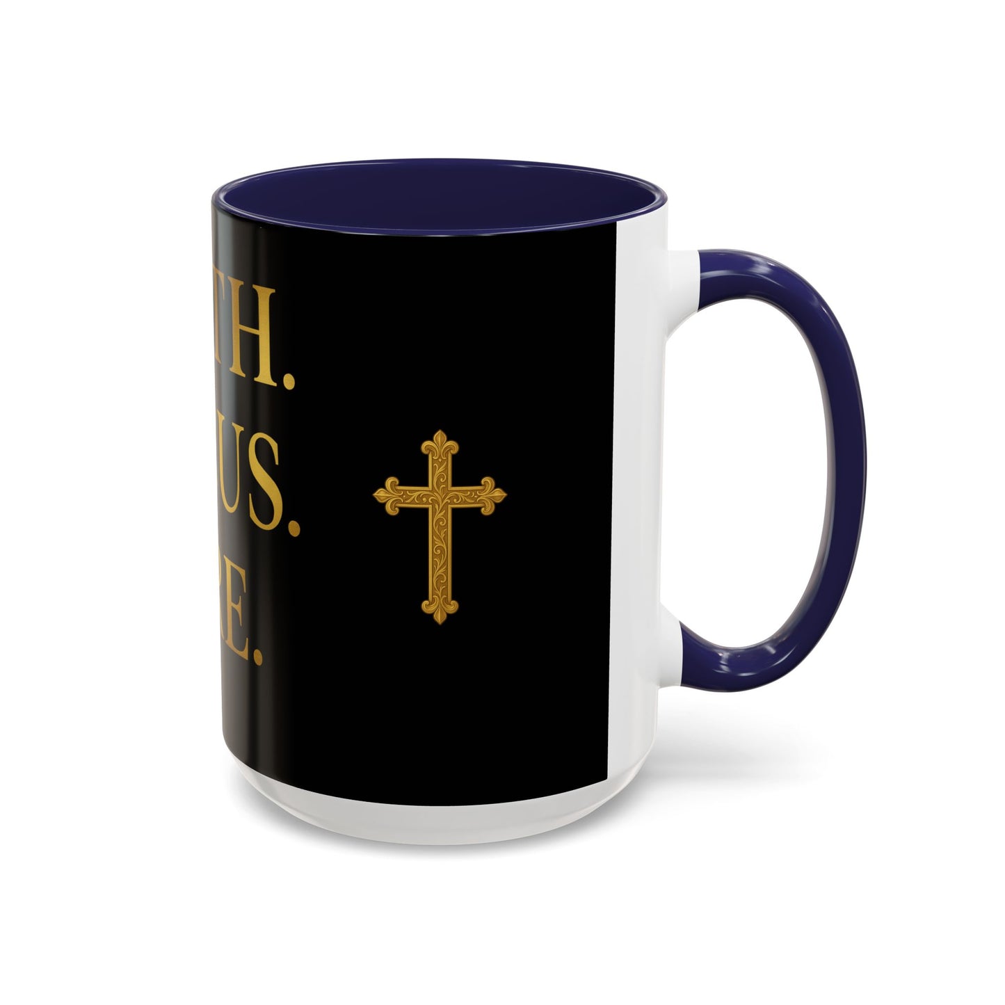 Faith-Inspired Coffee Mug - Motivational Black Mug for Daily Inspiration, Gift for Christians, Office Decor, Home Beverage