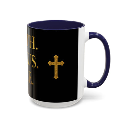 Faith-Inspired Coffee Mug - Motivational Black Mug for Daily Inspiration, Gift for Christians, Office Decor, Home Beverage