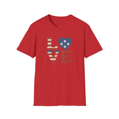 "Freedom & Love" Tee: Unisex 4th of July Graphic Shirt Gift