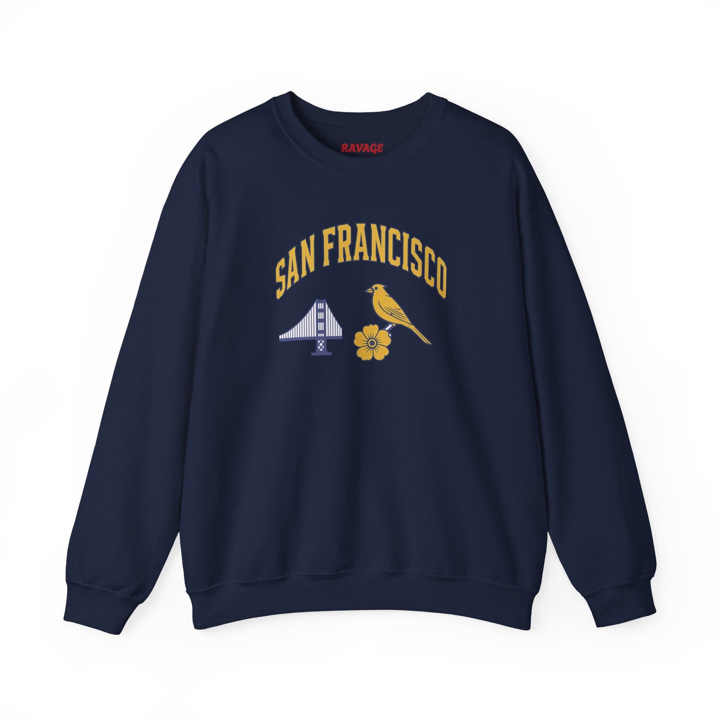 RAVAGE San Francisco - City Vibe Sweatshirt | Unisex Cardinal Crewneck, Cozy Fall Fashion, Casual Wear, Bird Lover Gift Idea
