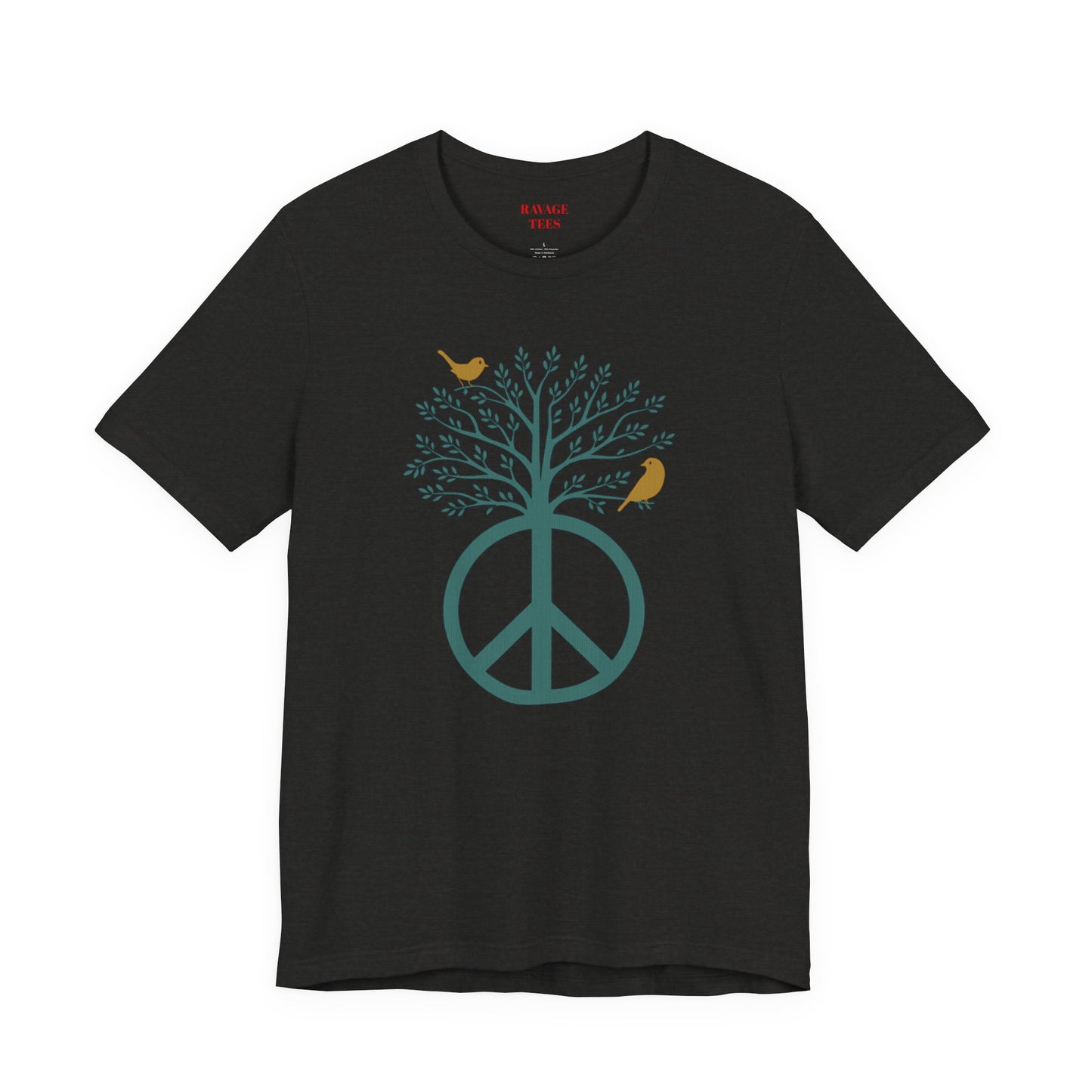 Peace Tree T-Shirt with Birds – Eco Nature Graphic Tee