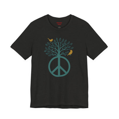 Peace Tree T-Shirt with Birds – Eco Nature Graphic Tee