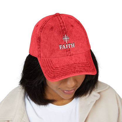 Vintage Faith Embroidered Cap, Inspirational Hat for Everyday Wear, Perfect Gift for Birthdays & Holidays