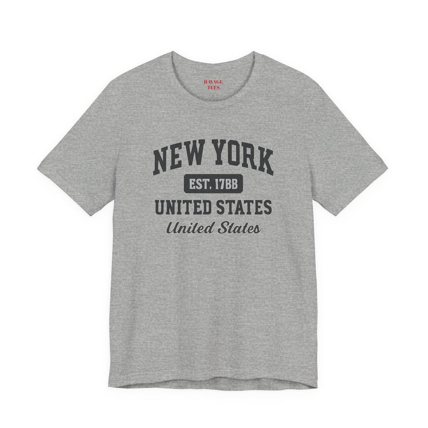 New York Vintage College T-Shirt – 'New York Est. 1788' Graphic Tee