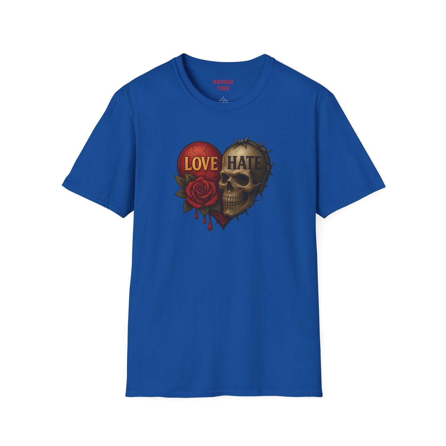 Love & Hate Skull Graphic Tee