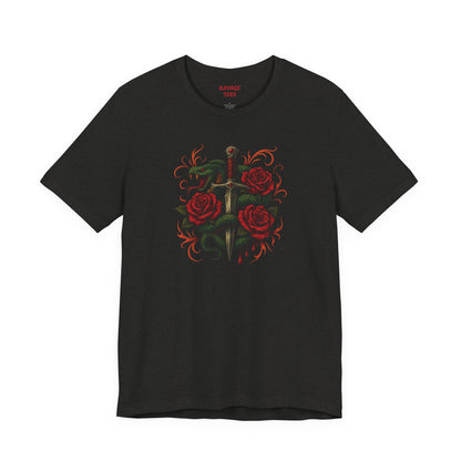 Edgy Rose Design Vintage Tee