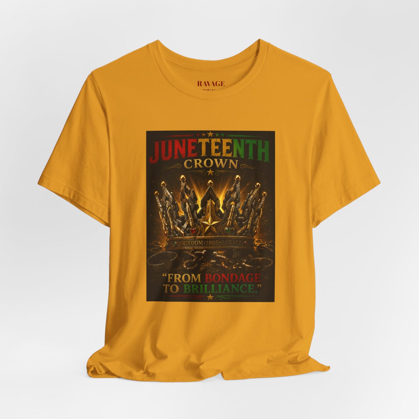 Juneteenth Crown Tee — "From Bondage to Brilliance"