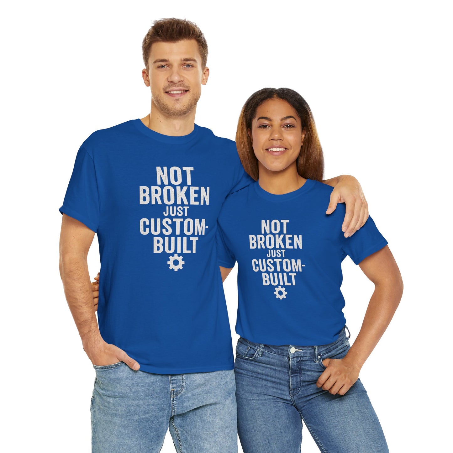 Not Broken Just Custom-Built | Unisex Graphic Tee – Garage Edition