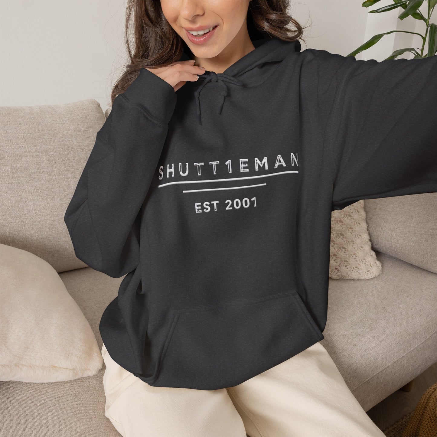 Shutt1eman Est. 2001 Hoodie — Minimal Vintage Logo Pullover