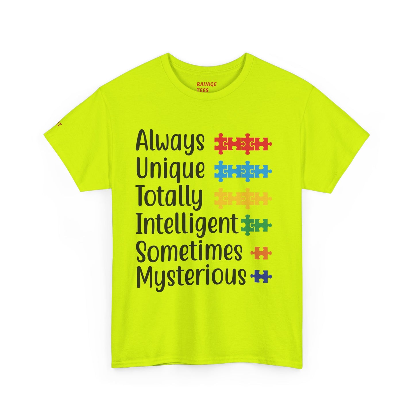 Unisex Autism Awareness Tee - Unique Puzzle Design, Perfect Gift for Friends, Family, and Supporters