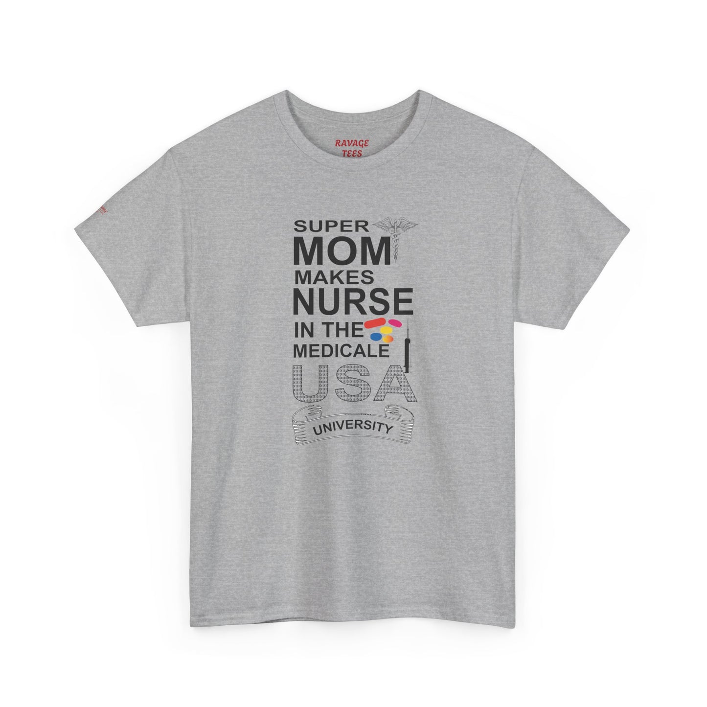 Super Mom Nurse Tee, Unisex Cotton T-Shirt for Nurses