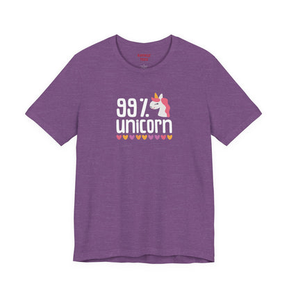 99% Unicorn Tee: Funny, Whimsical Graphic T-Shirt for All Ages