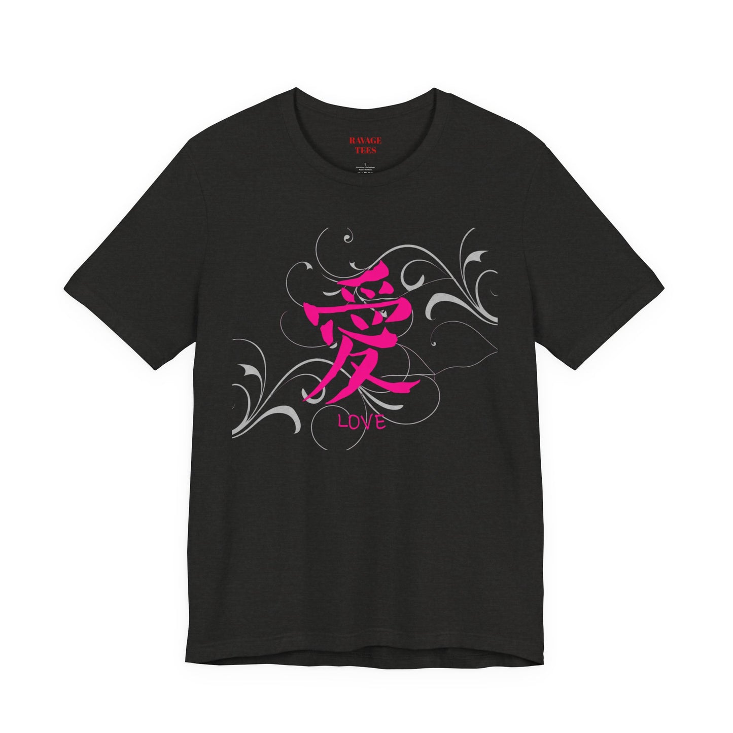 Love Kanji — Pink Asian Calligraphy Tee