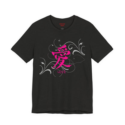 Love Kanji — Pink Asian Calligraphy Tee