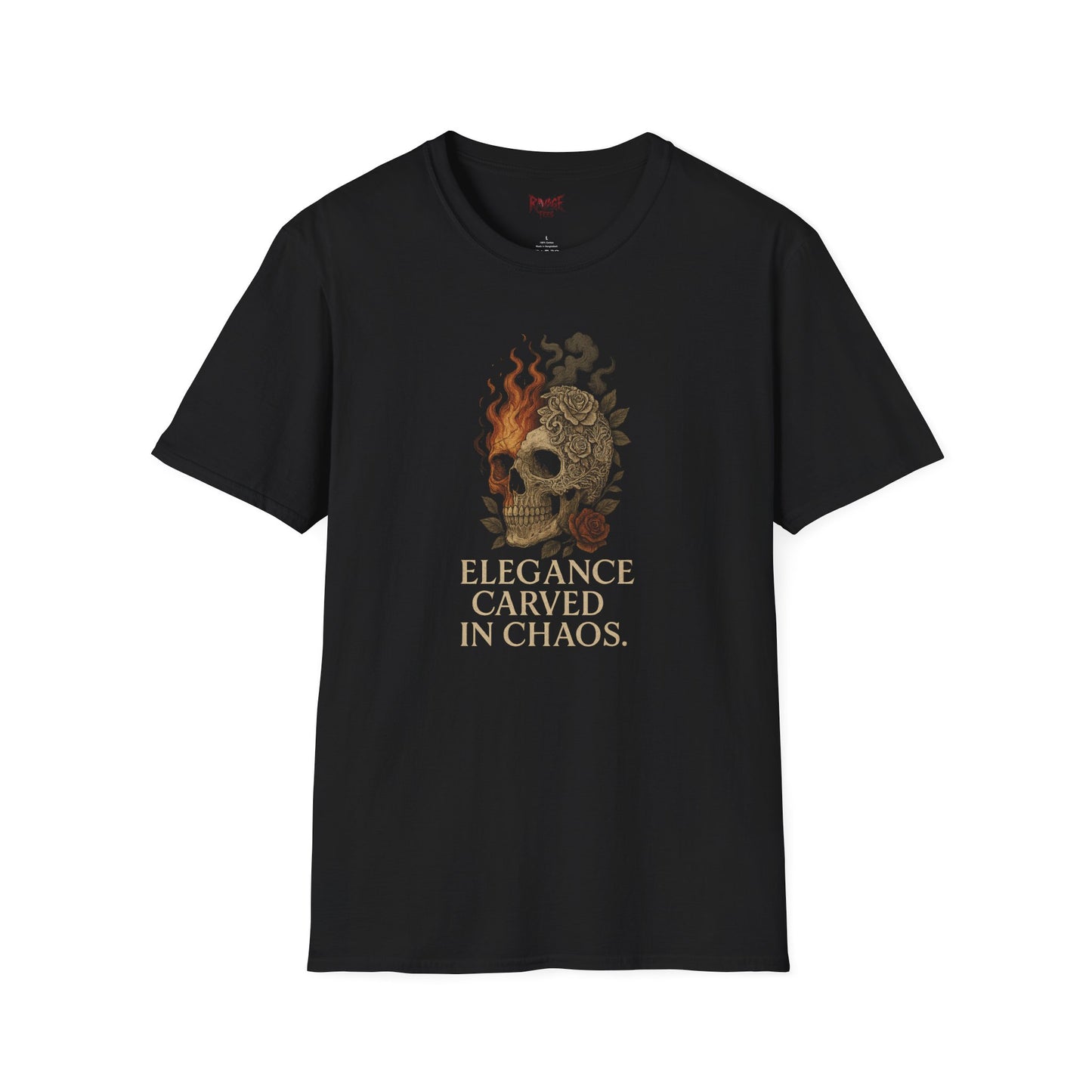 ELEGANCE CARVED IN CHAOS Unisex Graphic T-Shirt – Casual Streetwear