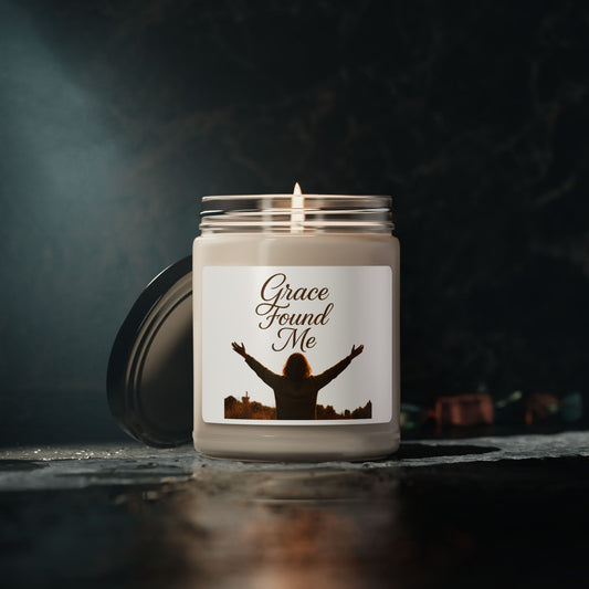 Inspirational Scented Soy Candle, Grace Found Me, Relaxation Gift, Home Decor, Meditation, Self-Care, Anniversary, Birthday