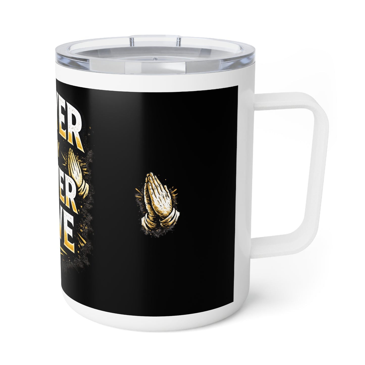 Prayer Is My Power Move 10oz Insulated Coffee Mug — Inspirational Christian Travel Mug