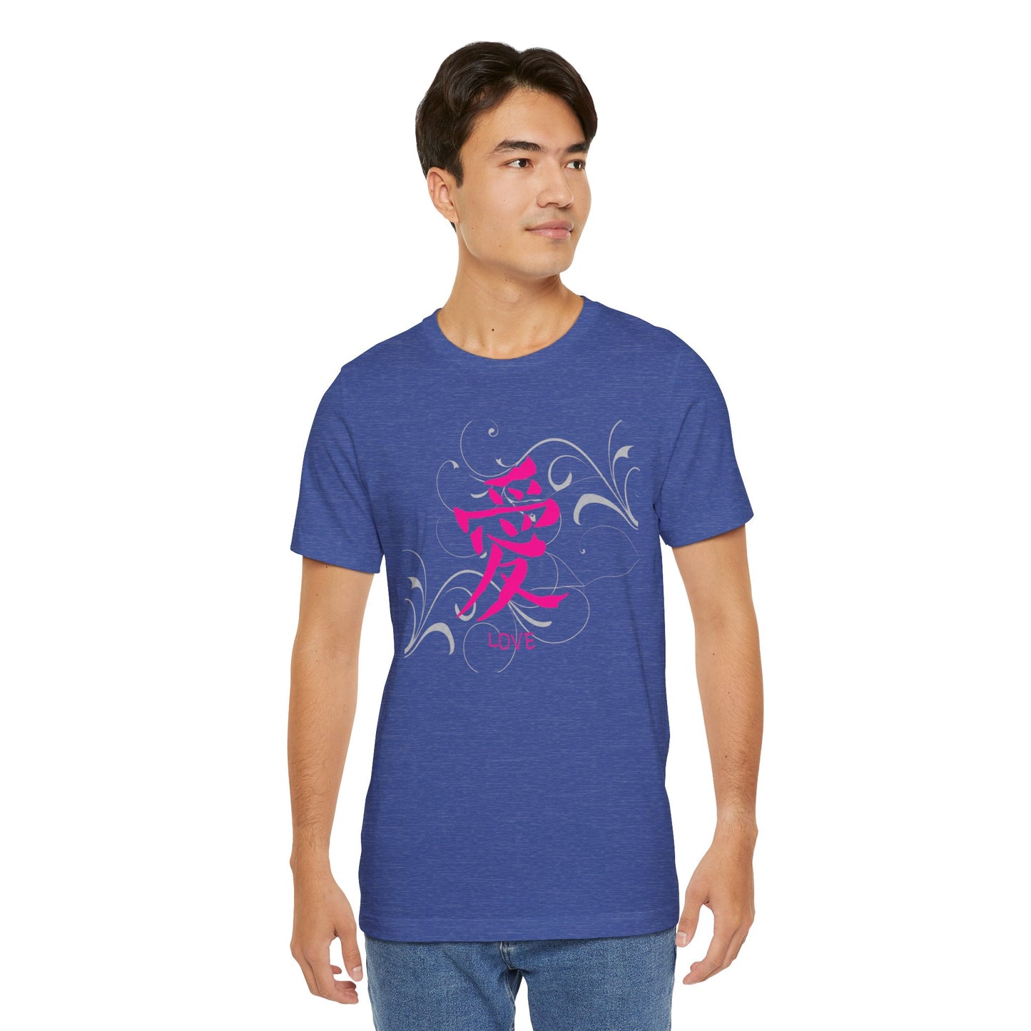 Love Kanji — Pink Asian Calligraphy Tee