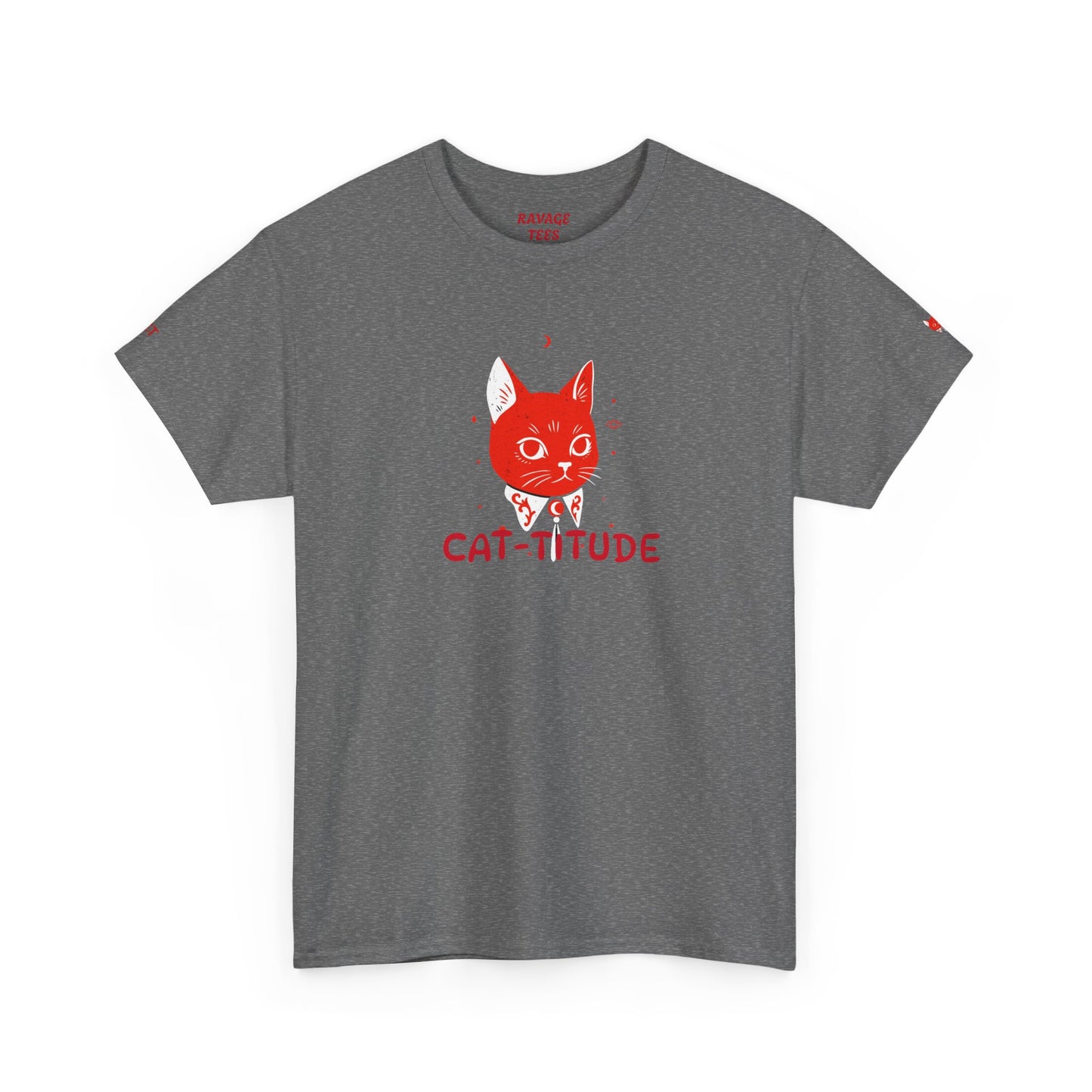 CAT-TITUDE Unisex Heavy Cotton Tee | Funny Cat Shirt