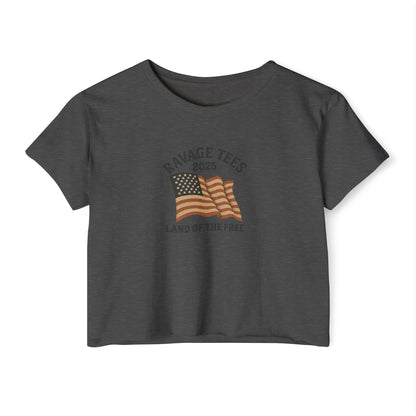 RAVAGE Crop Top: "Land of the Free"