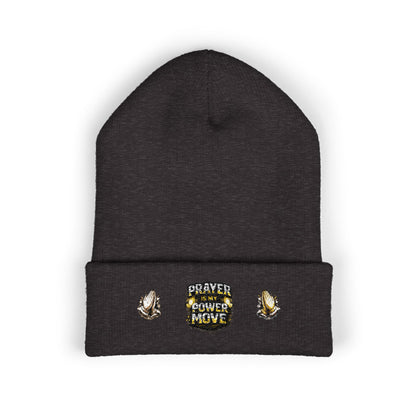 Prayer Power Move Embroidered Beanie