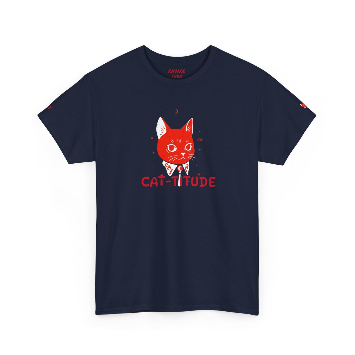 CAT-TITUDE Unisex Heavy Cotton Tee | Funny Cat Shirt