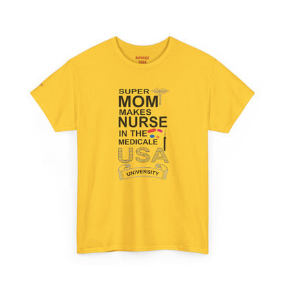 Super Mom Nurse Tee, Unisex Cotton T-Shirt for Nurses