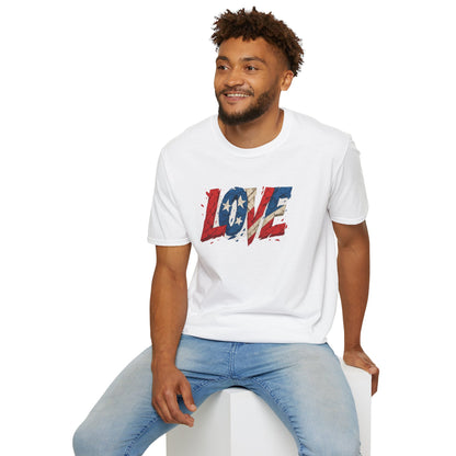 "Freedom & Love" Tee: Unisex 4th of July Graphic Shirt Gift