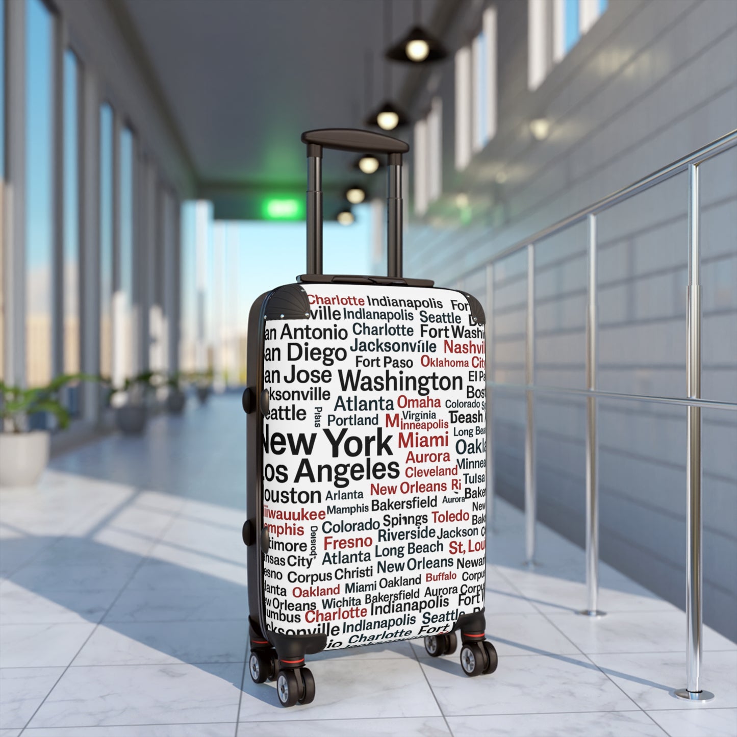 City Adventure Map Travel Suitcase