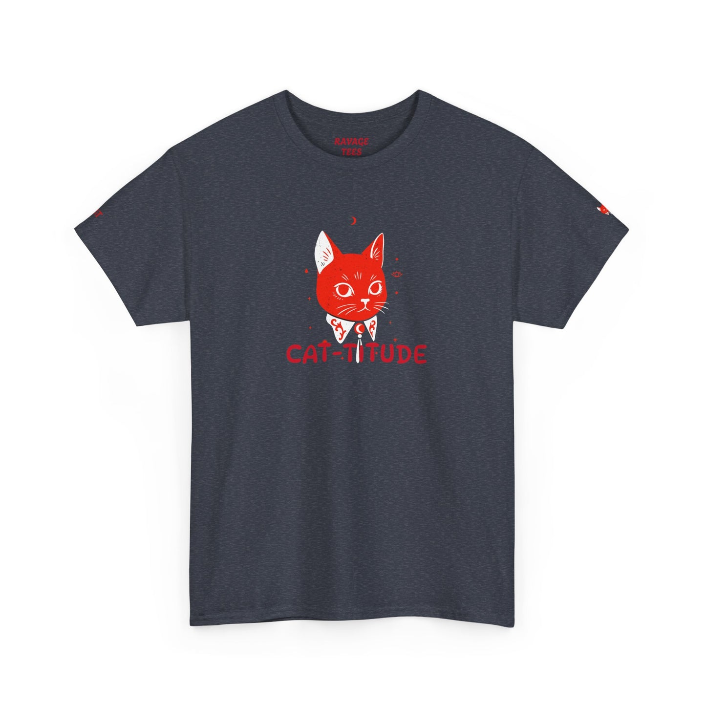 CAT-TITUDE Unisex Heavy Cotton Tee | Funny Cat Shirt