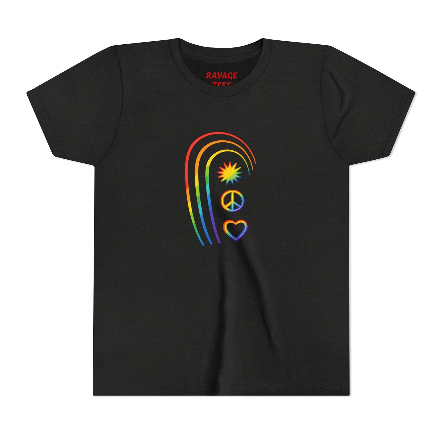 Youth Rainbow Peace & Love Tee