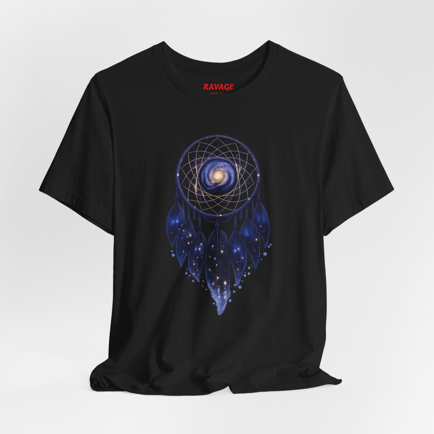 Dreamcatcher Galaxy T-Shirt — Mystical Cosmic Feather Tee