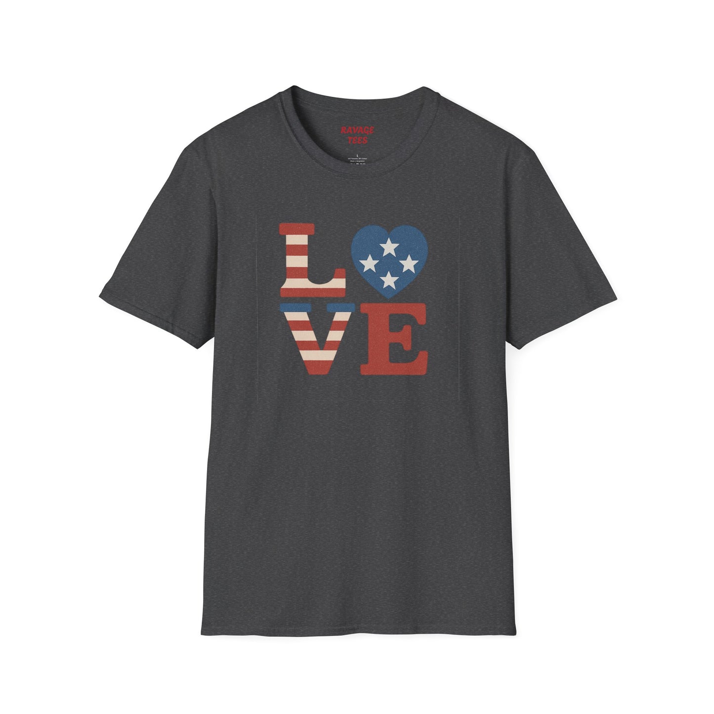 "Freedom & Love" Tee: Unisex 4th of July Graphic Shirt Gift