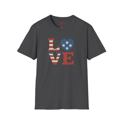 "Freedom & Love" Tee: Unisex 4th of July Graphic Shirt Gift
