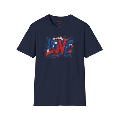 "Freedom & Love" Tee: Unisex 4th of July Graphic Shirt Gift
