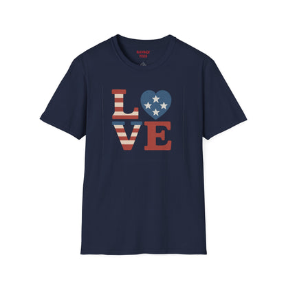 "Freedom & Love" Tee: Unisex 4th of July Graphic Shirt Gift
