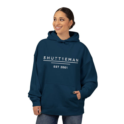 Shutt1eman EST 2001 Minimalist Logo Hoodie — Organic Relaxed Fit