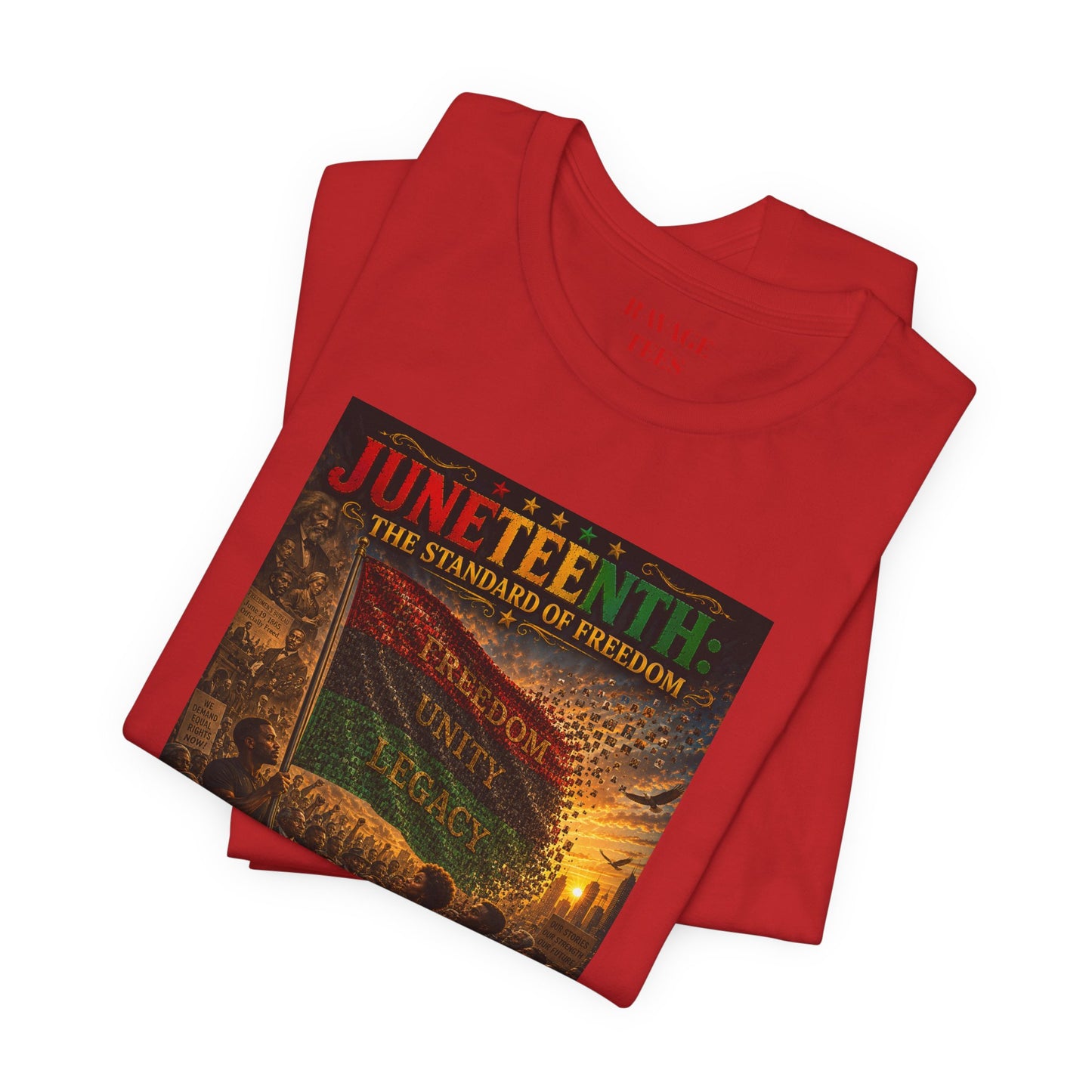 Juneteenth Standard of Freedom — 'Many Voices One Victory' Graphic Tee