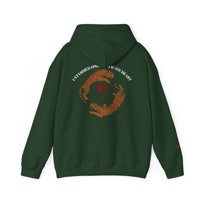 Black Tiger & Rose Graphic Hoodie
