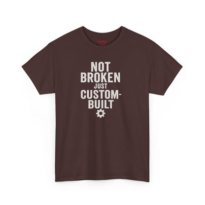 Not Broken Just Custom-Built | Unisex Graphic Tee – Garage Edition